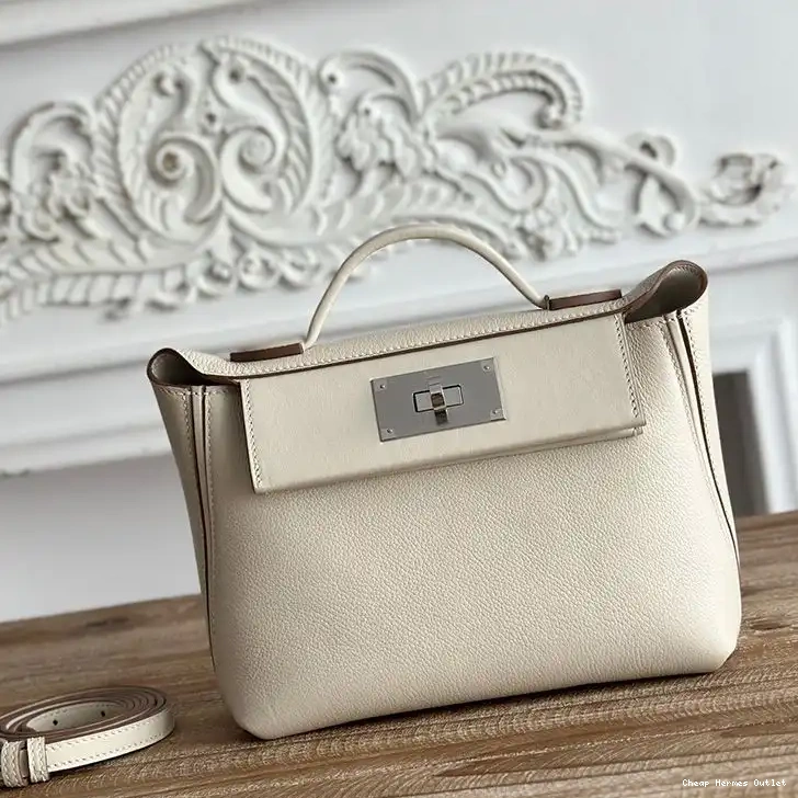 24 Hardware In Palladium 24 Mini White Bag Evercolor Hermes Leather Swift 0507